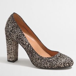 J. Crew | Black & White Calf-Hair Block Heel Pump